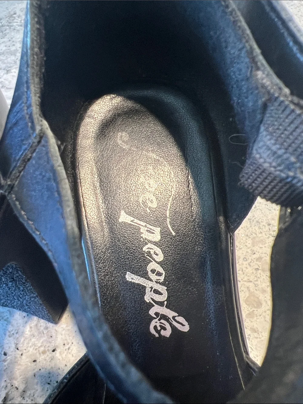 Free People Black Platform Mary Jane Heels with Ankle Strap